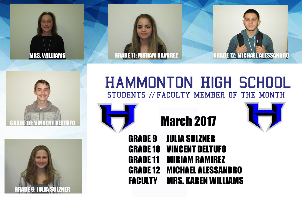 March 2017 Students of the Month