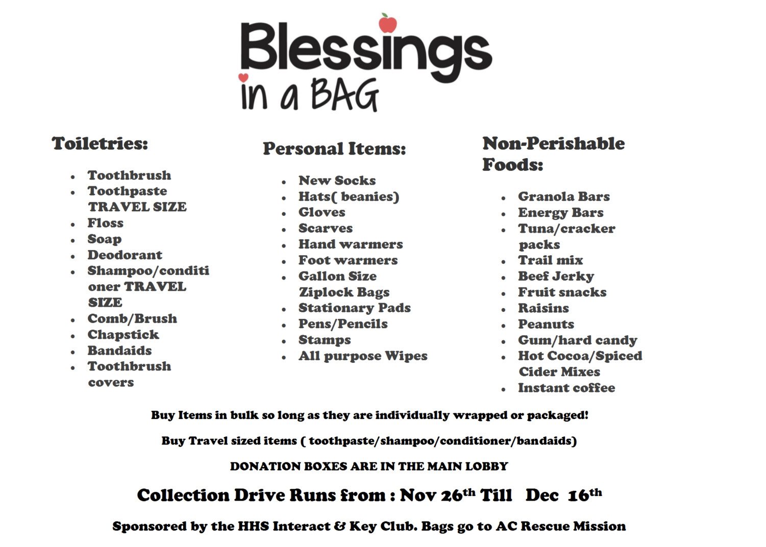 Blessing Bags - Simple Acts Of Kindness