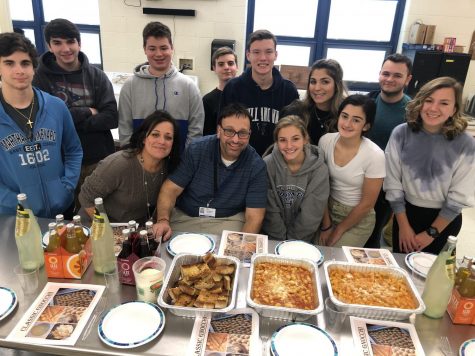Italian 3 students make gnocchi with Chef Lou
