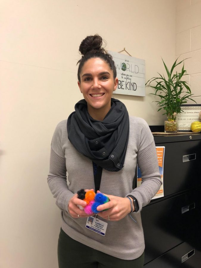 Ms. Carangelo, one of the new counselors at Hammonton High School